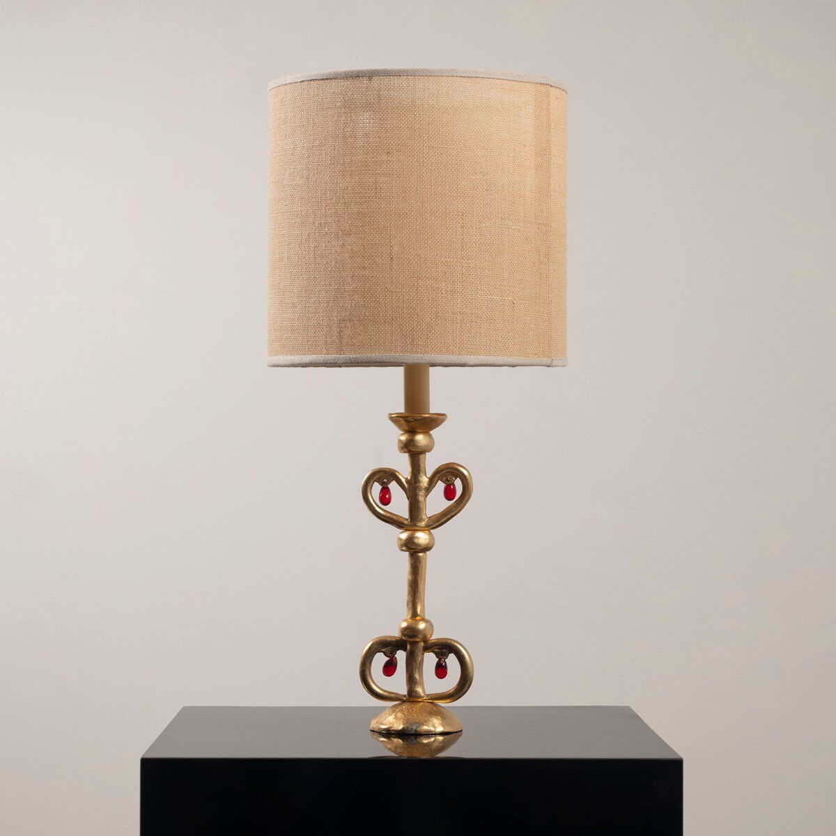 Bronze lamp by Constance D for Lucien Gau