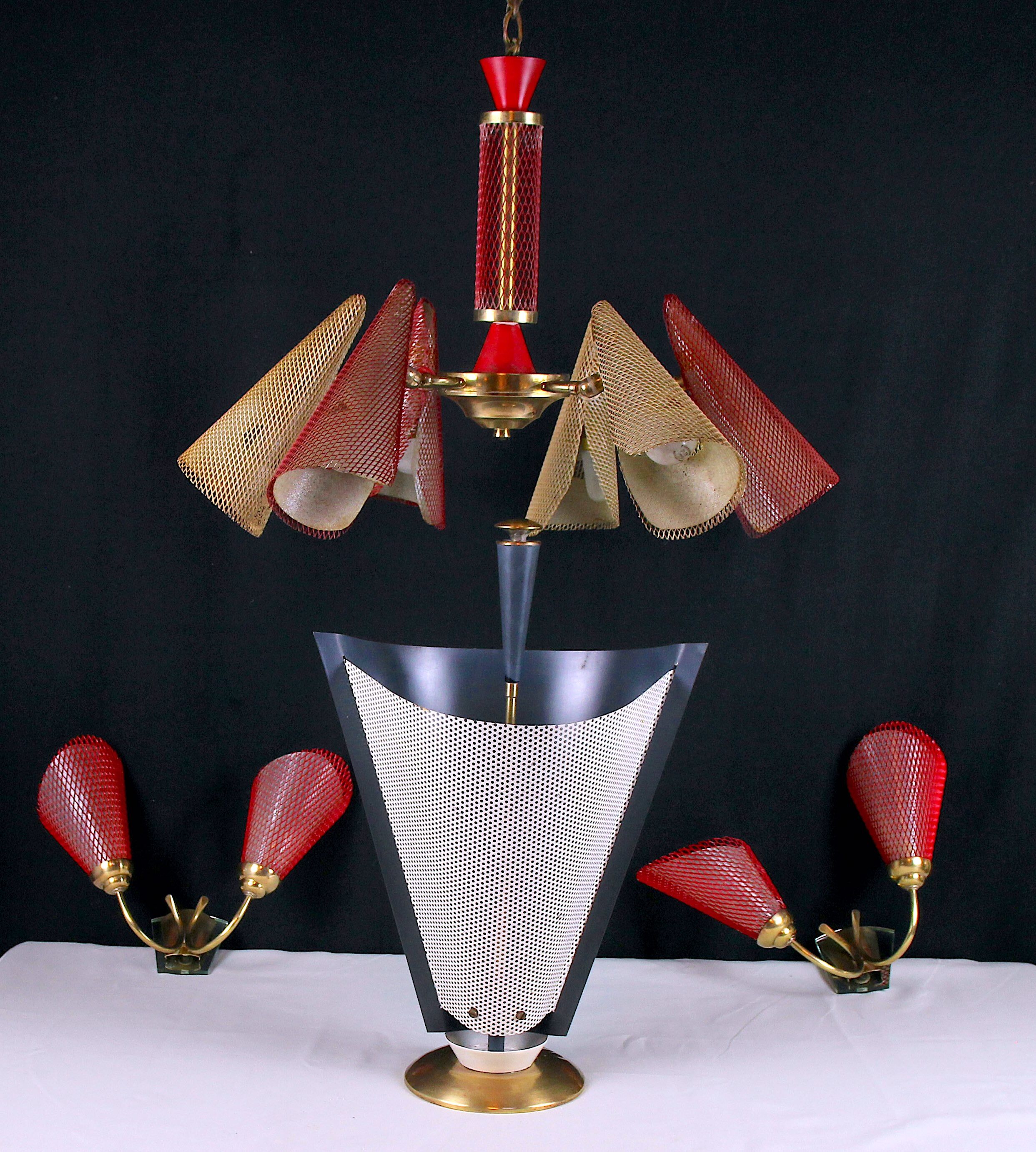 Umbrella holder, brass and pierced metal, France