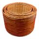 Set of 5 chinese pot covers in wicker and split bamboo