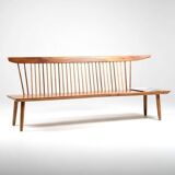 Large bench in solid walnut