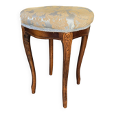 Louis XV style stool in cherry wood and tapestry