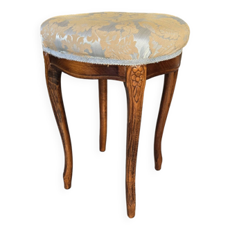 Tabouret style Louis XV merisier et tapisserie