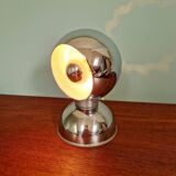 Chrome metal Eyeball lamp, Goffredo Reggiani, 1970