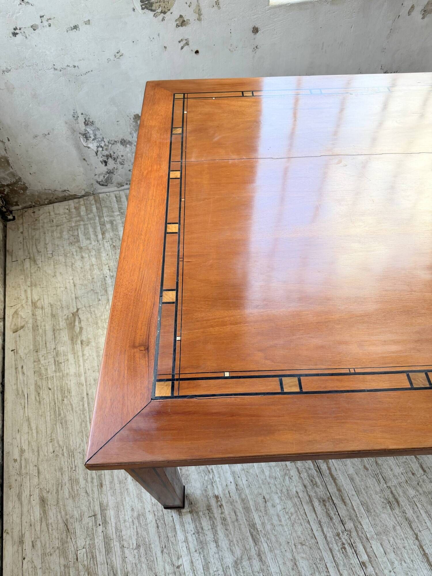 Double-sided walnut counter desk 1900