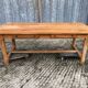 Vendée farmhouse table with cat bar and 2 drawers in solid cherry wood.