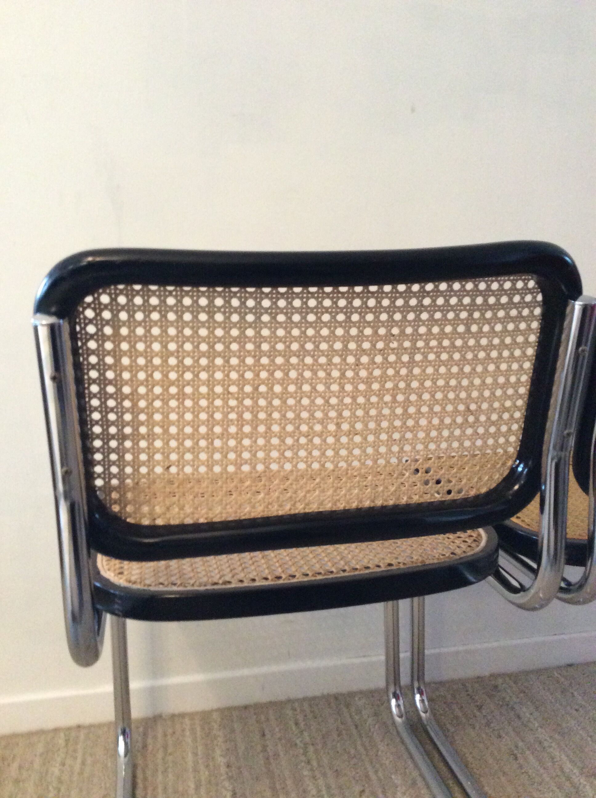Pair of chairs Marcel Breuer Cesca B32