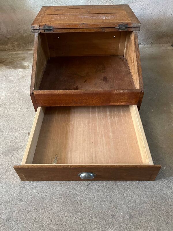 Pupitre à poser d’écolier ancien en chêne