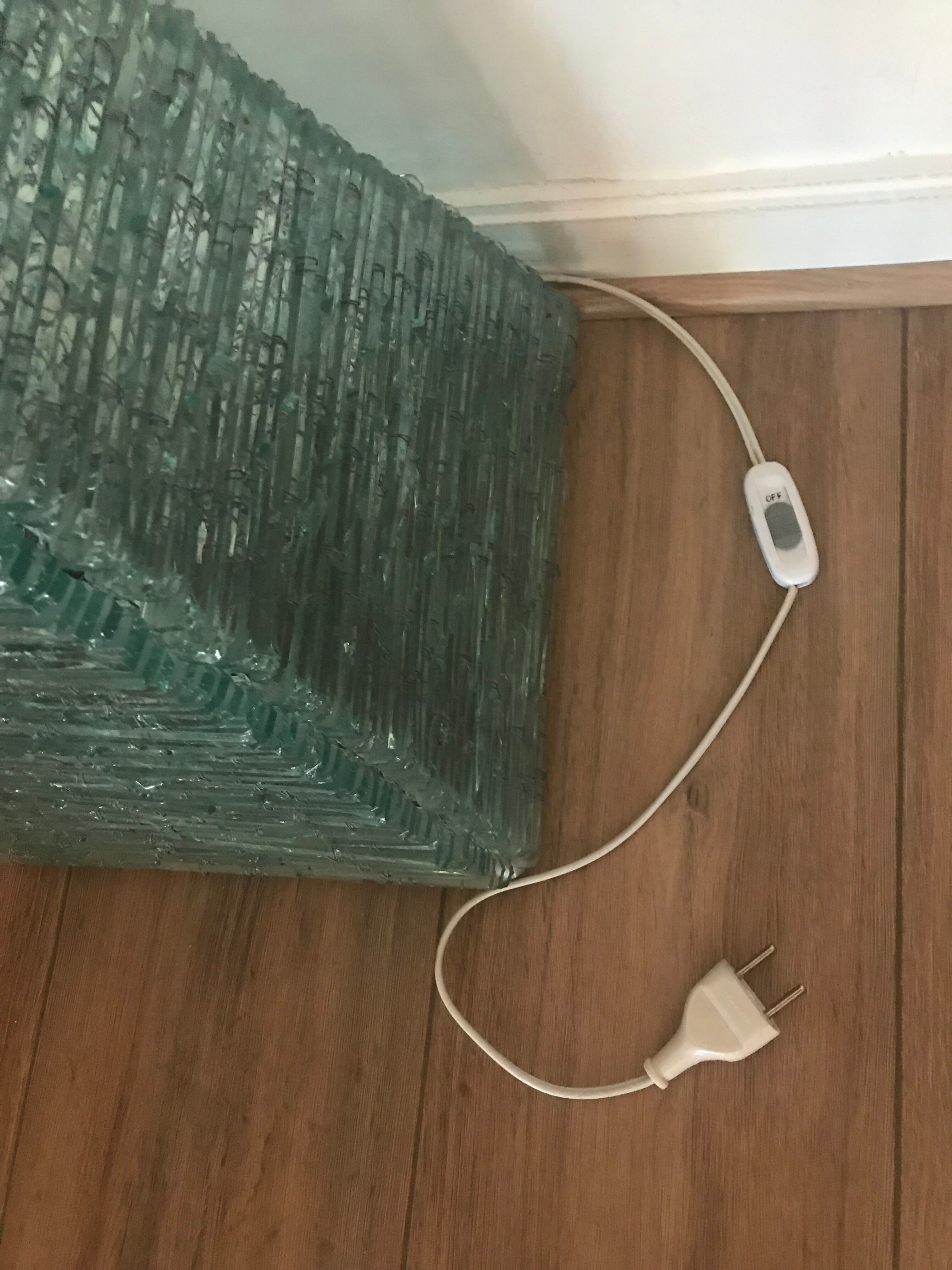 Stacked glass pyramid lamp, 1970