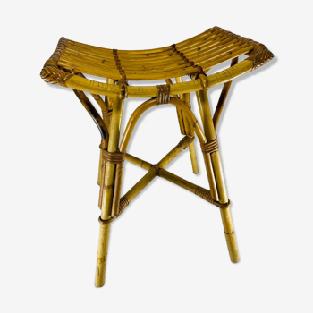 Rattan stool 1960 asian style