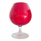 Vase Empoli en opaline rouge