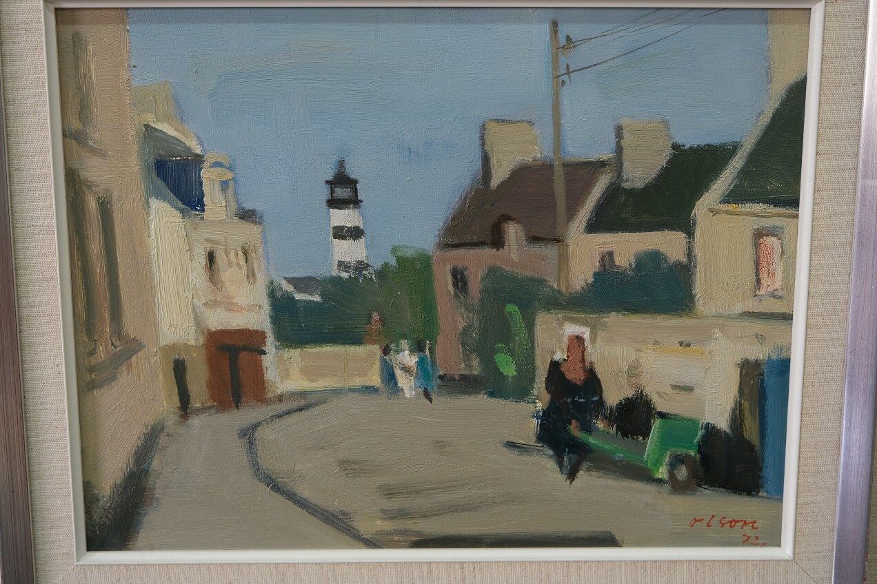 Ove Olson ( 1903-1975 ), Swedish Modern Painting, 1972, Oil on Cardboard