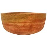 Swedish folk art, large unique agricultural bowl from the early 19th century in painted wood.