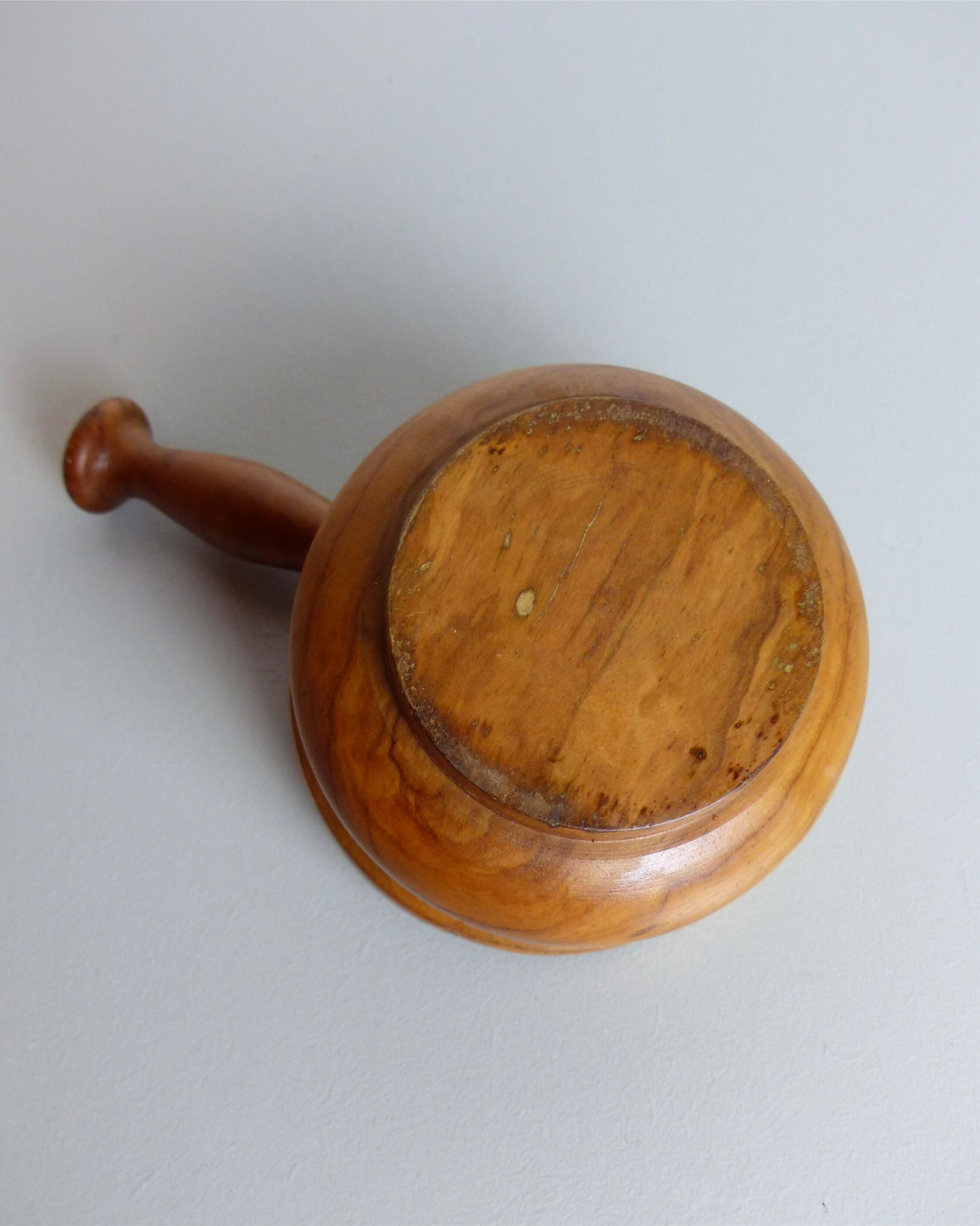 Wooden mortar and pestle