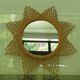 Rattan sun mirror 60 cm
