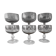 Ensemble de 6 coupes en verre fumé