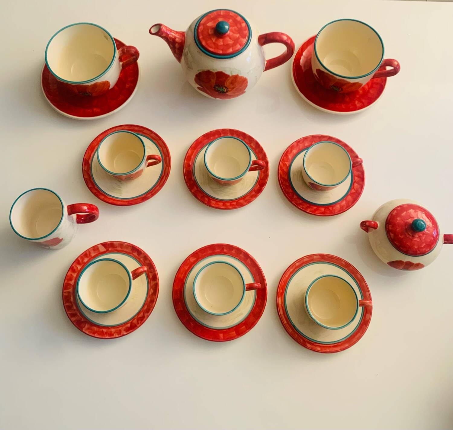 Lunéville St Clément coffee and tea service, “Coquelicot” collection
