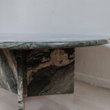 Table basse organique en marbre vert, années 70