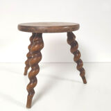 Wooden tripod stool