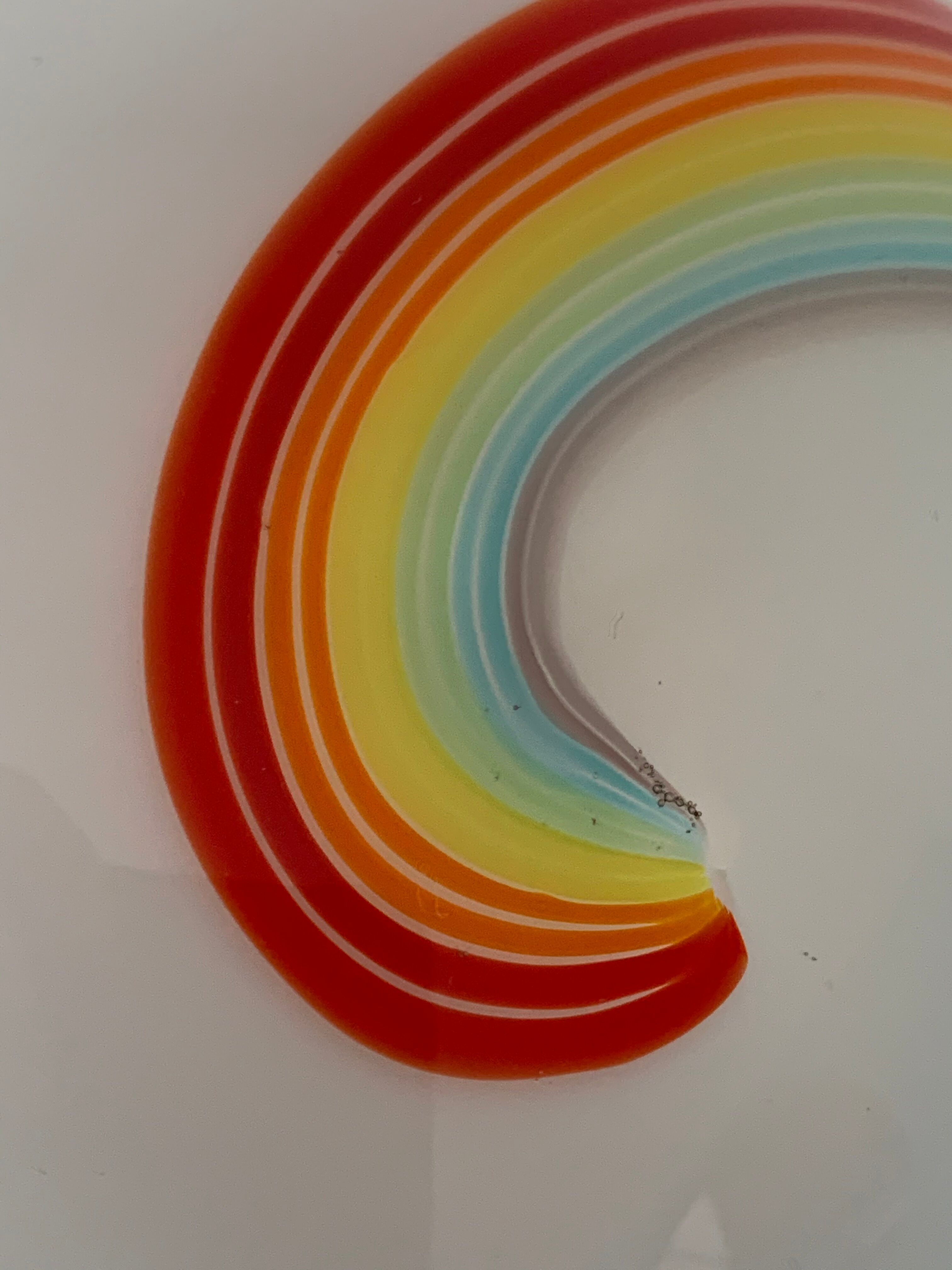Lampe en verre Vetri Murano rainbow arc en ciel 1970