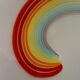 Lampe en verre Vetri Murano rainbow arc en ciel 1970