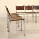 Set of 6 "SE06" chairs in patinated brown leather by Martin Visser for Spec