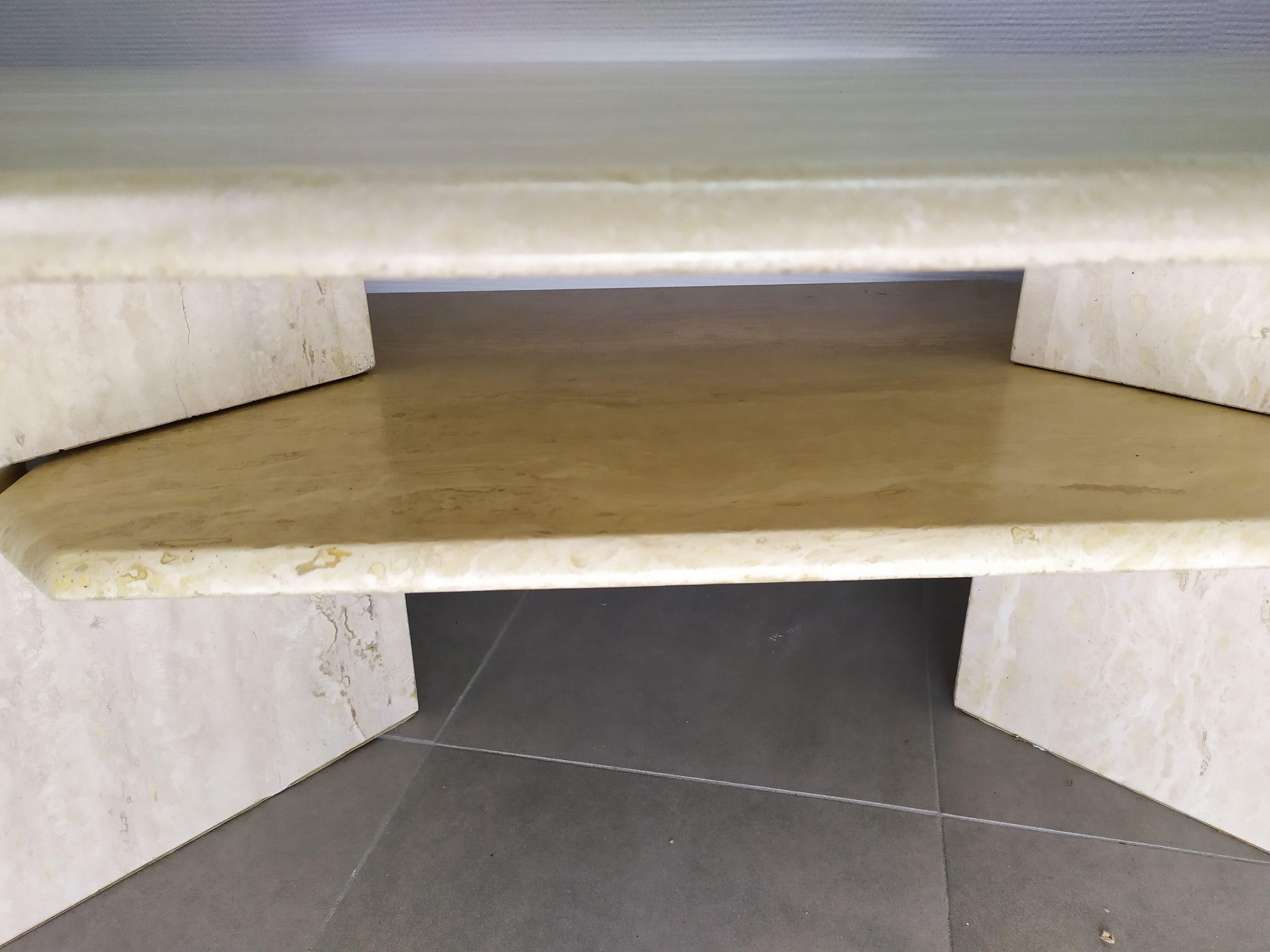 Coffee table marble travertine