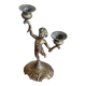 Cherub brass candle holder