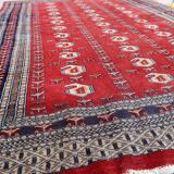 Tapis vintage ouzbek Boukhara fait main en laine – 126 x 195 cm – 1960s