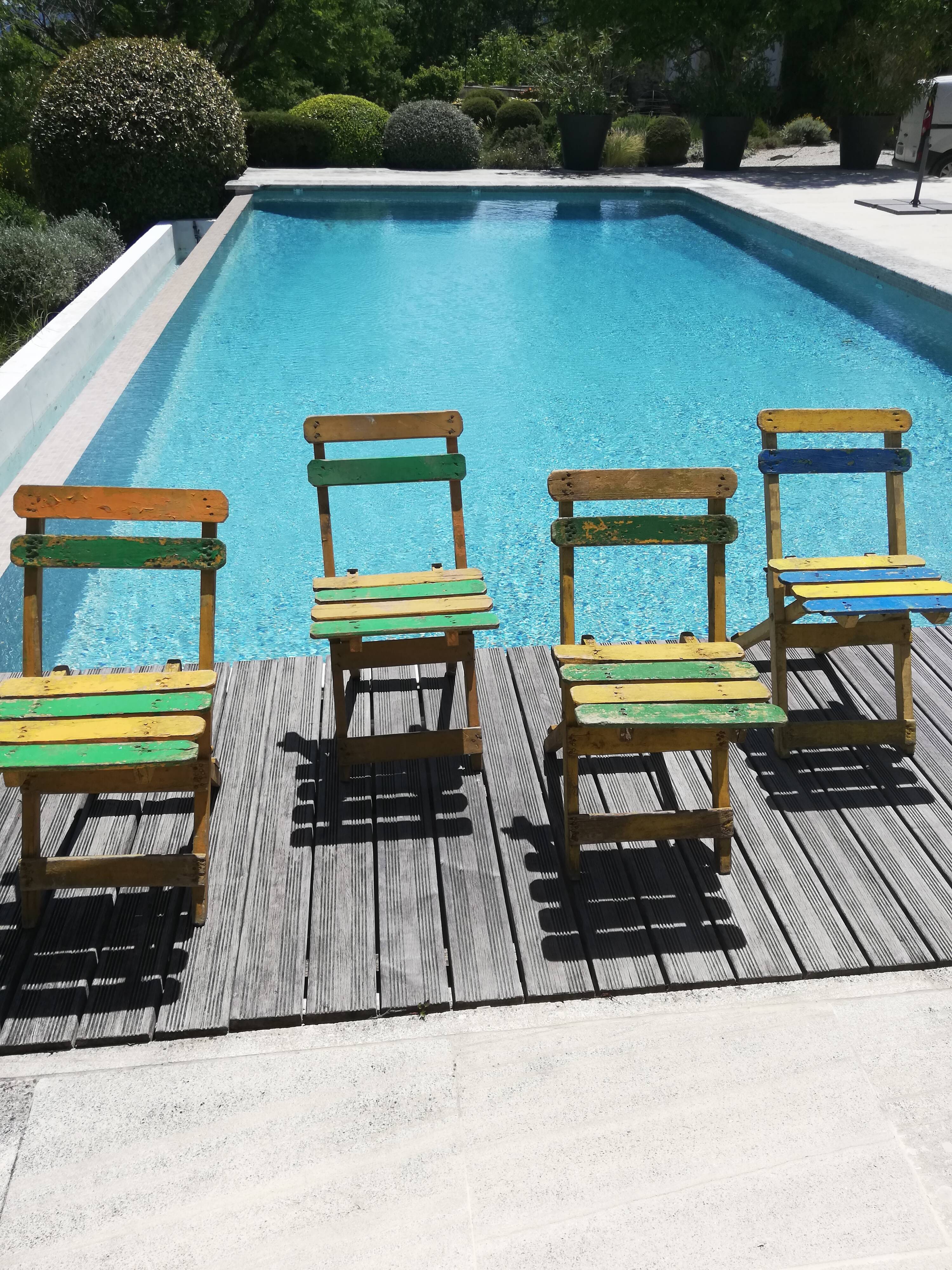4 vintage outdoor chairs