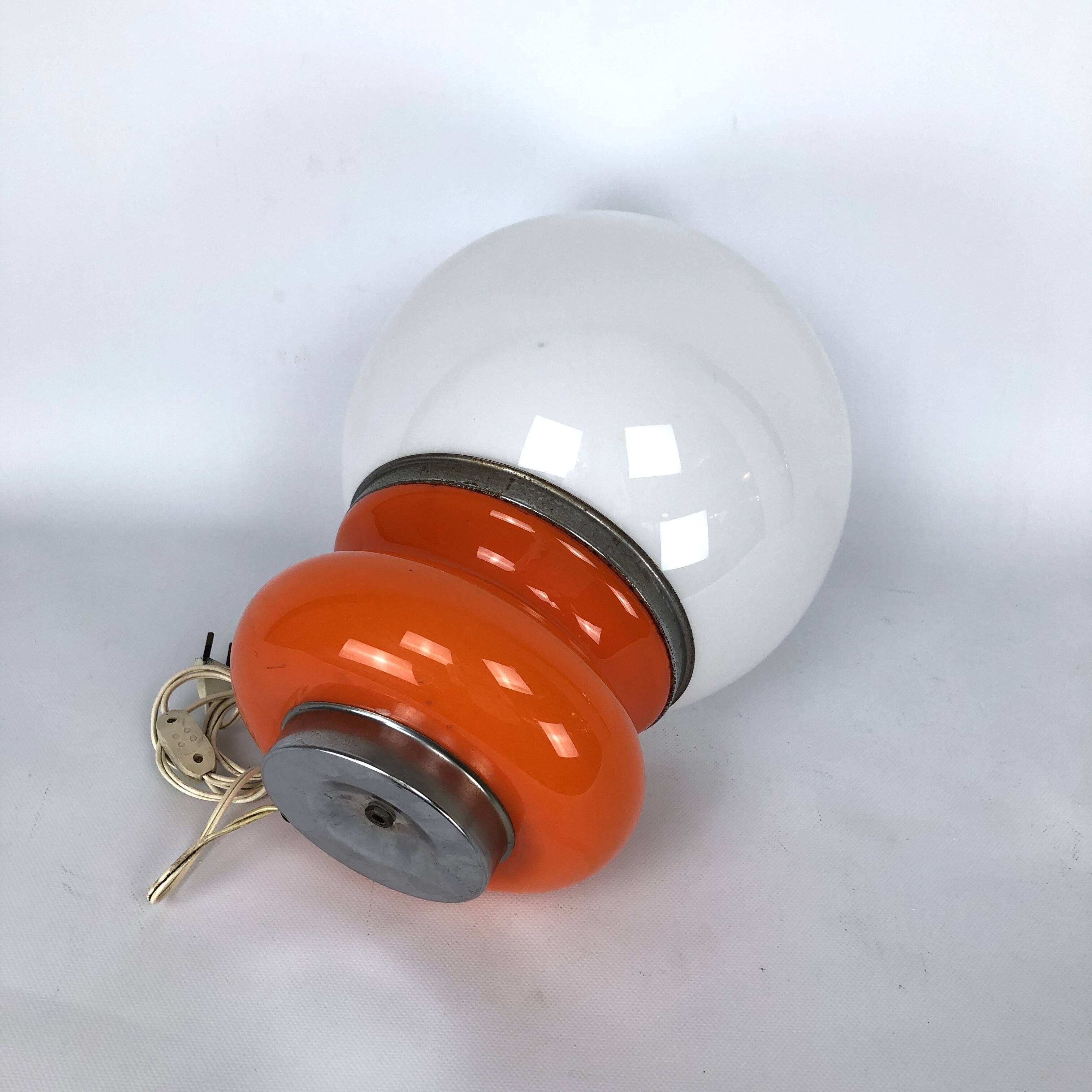 Vintage Italian coloured Murano glass table lamp by Mazzega