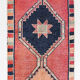 3x9 Somon Red & Dark Blue Hallway Runner Rug