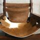 Vintage brazilian cowhide rocking chair, 1950s