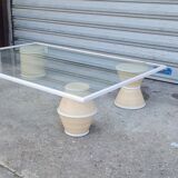 Glass coffee table
