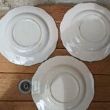 Set of 3 decorative deep plates with floral decoration