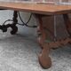 Spanish table with oak lyre legs (19th century)
