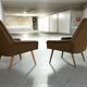 Chairs Danish 50s design structured low lines