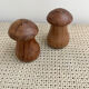 Salt and pepper shakers in wood