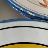 6 earthenware plates from the East - vintage 1960s