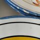 6 earthenware plates from the East - vintage 1960s