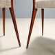 Chaises vintage en hêtre et tissu, design, Italie, années 1950, restaurées