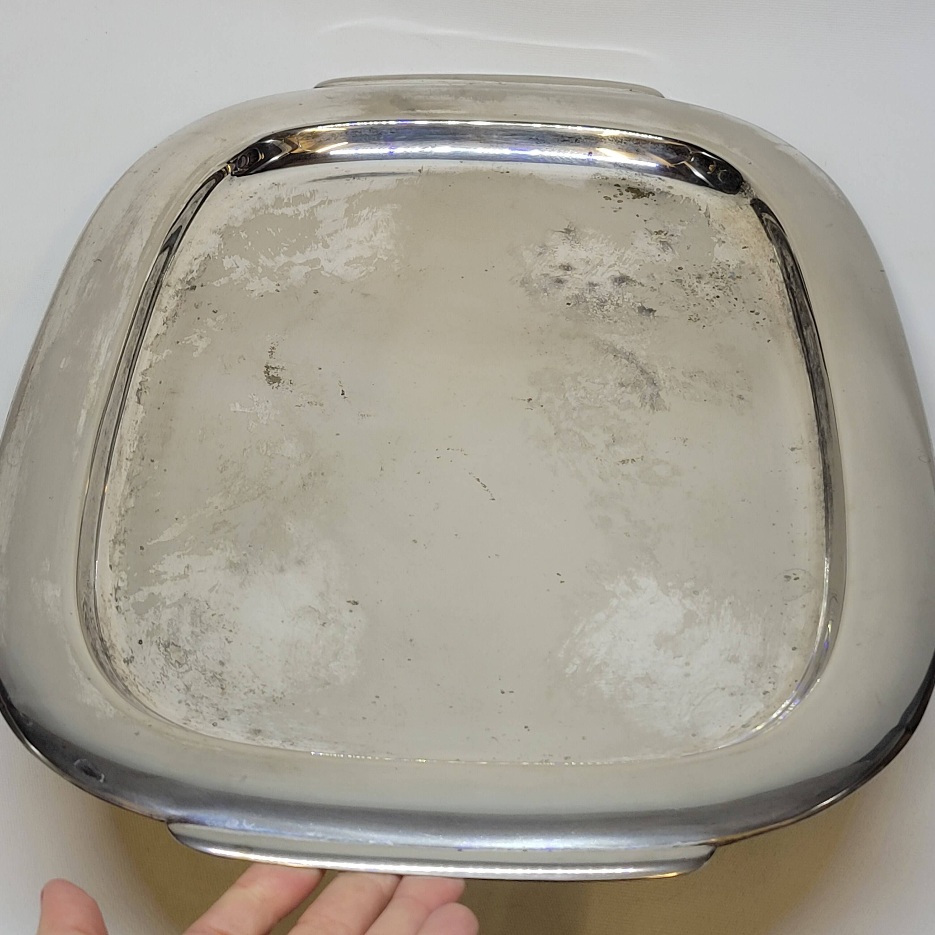Prata Wolff Vintage Silver Metal Tray