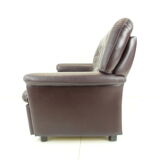1970s Three-Seat Leather Sofa/ Bed, Czechoslovakia