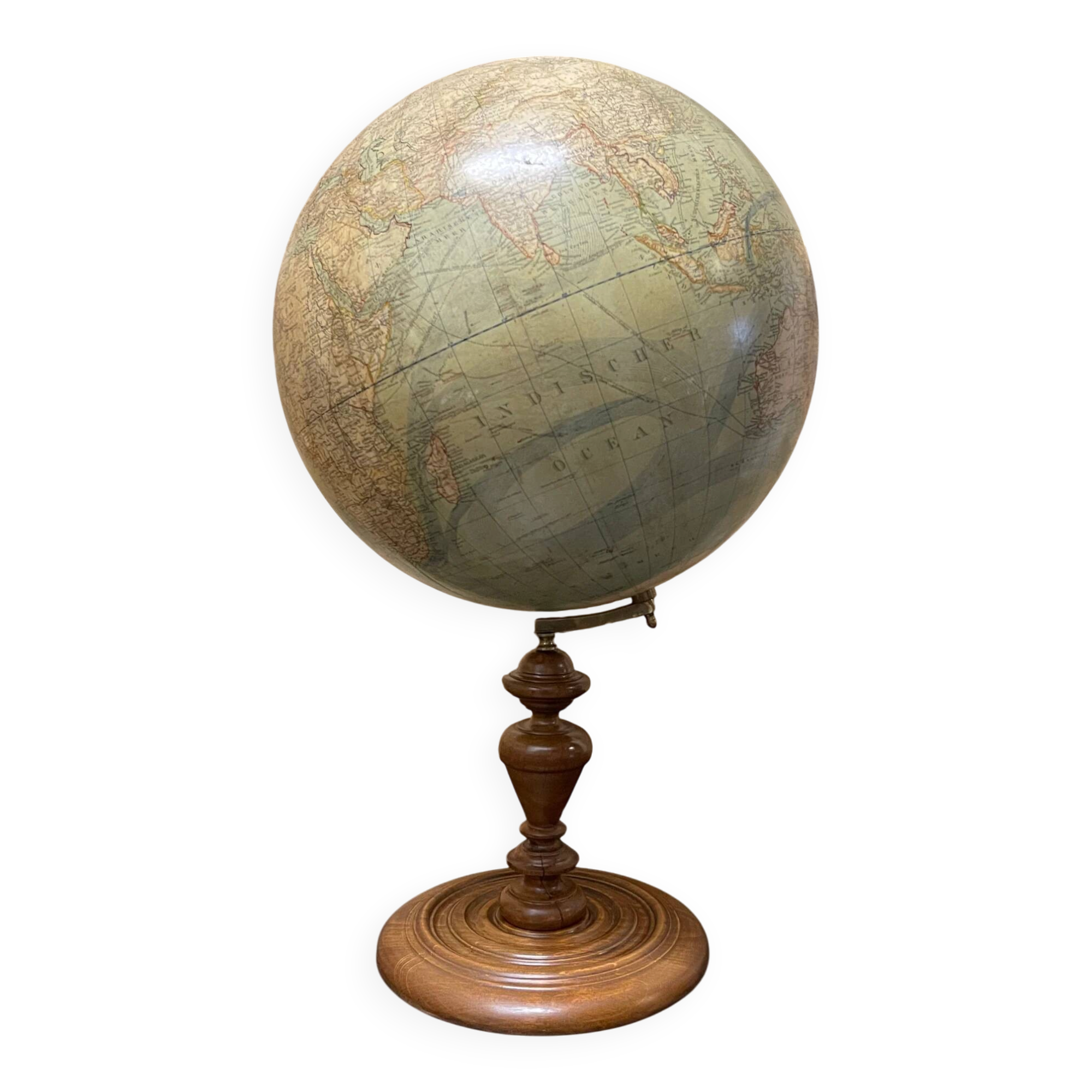 Antique German table globe by Ludwig Julius Heymann Berlin 1890