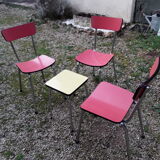 Chairs and stool in formica