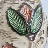 Ceramic vase with floral decoration "West Germany" 50s 60s
