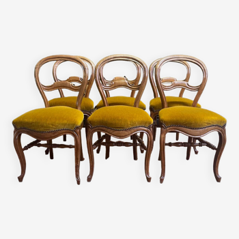 Suite of 6 Louis Philippe period chairs