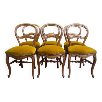 Suite of 6 Louis Philippe period chairs