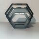 Set of 3 hexagonal nesting shelves design 80s vintage