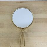 "Elite" double-sided gold-plated metal barber mirror