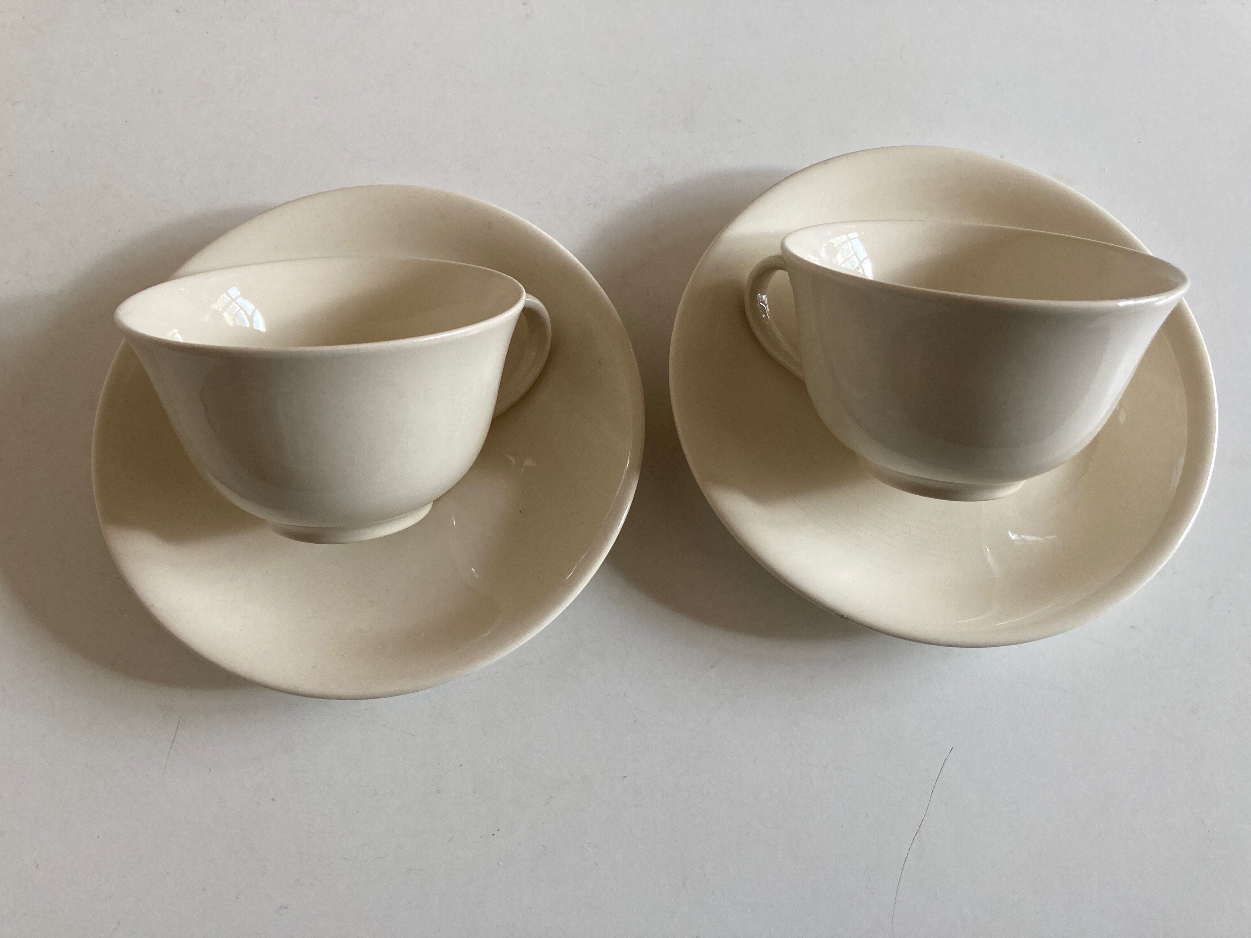 Pair of Villeroy Belgium porcelain breakfast sets 1960